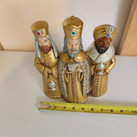 Vintage Christmas Decor Three Kings Wind Up Music Decoration Japan Works 1960s - Picture 7 of 8